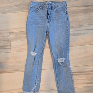 Classic Blue Distressed Women's Jeans